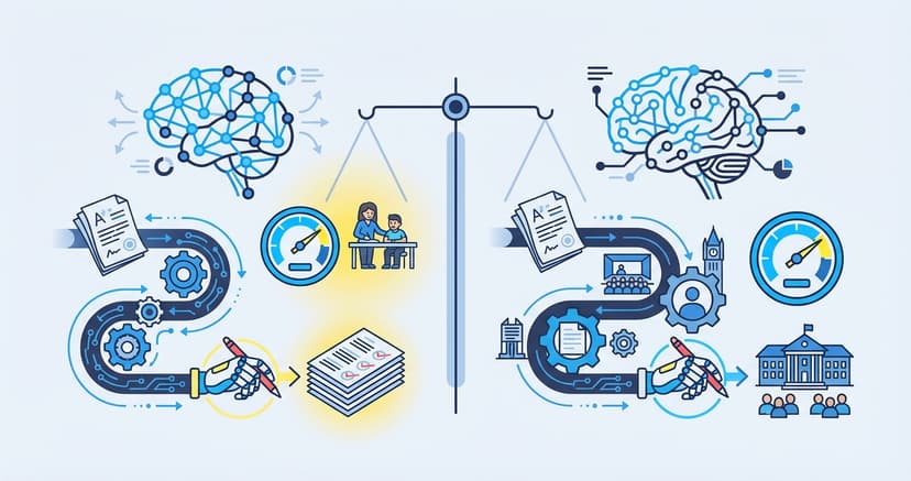 Stylized illustration for comparison: IntelGrader vs Graide: AI Grading Platforms for Education Compared