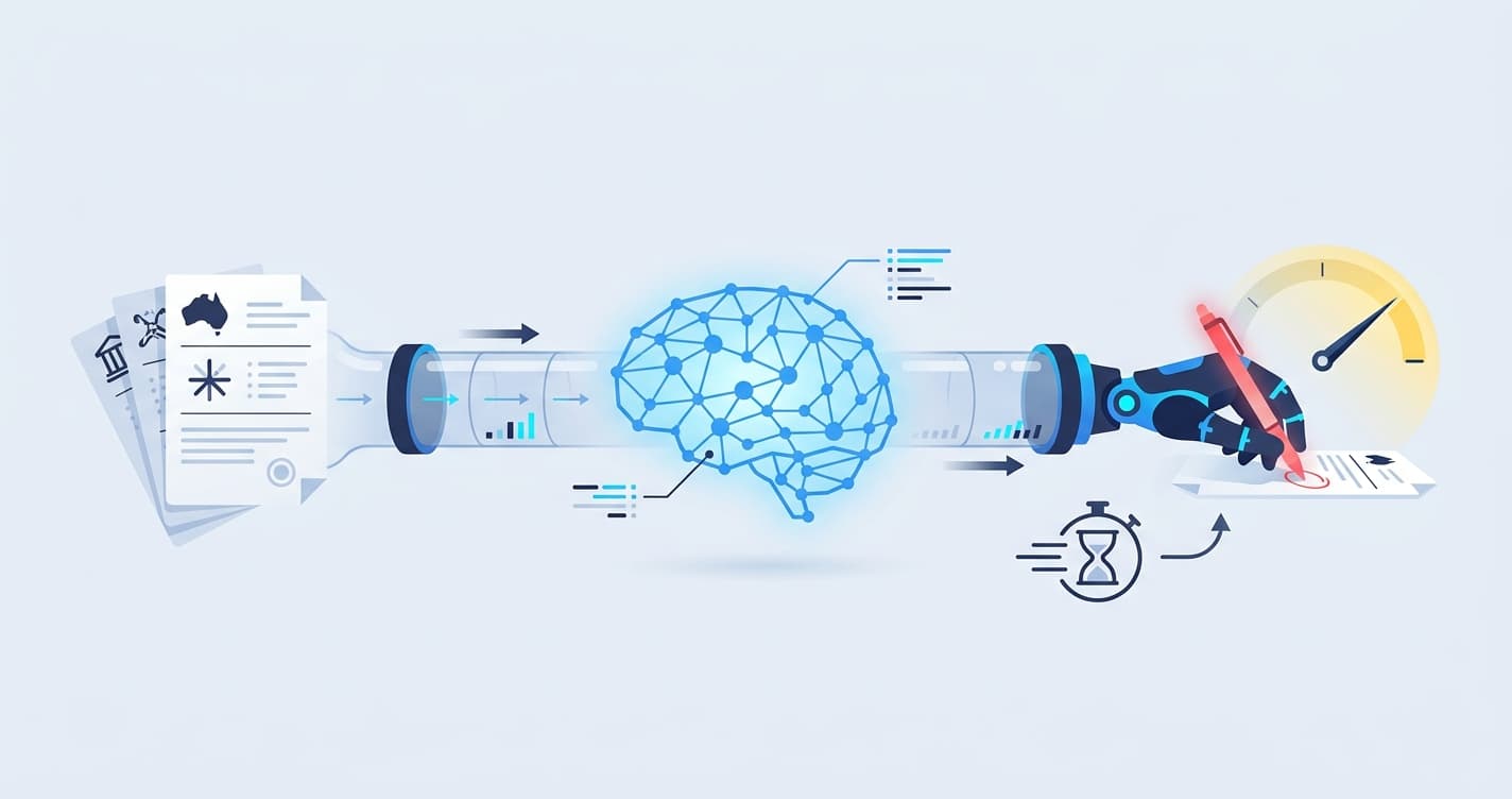 Stylized illustration for blog: AI Essay Grading in Australia: What to Know Before Adopting