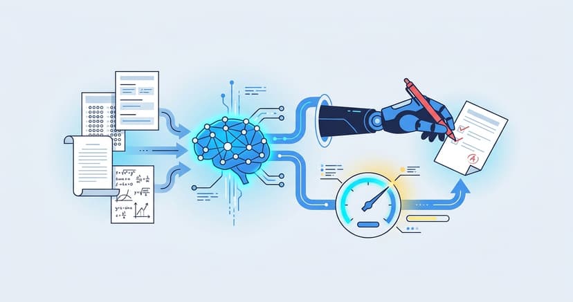 Stylized illustration for blog: What Is Auto-Grading? A Short Guide for School Admins